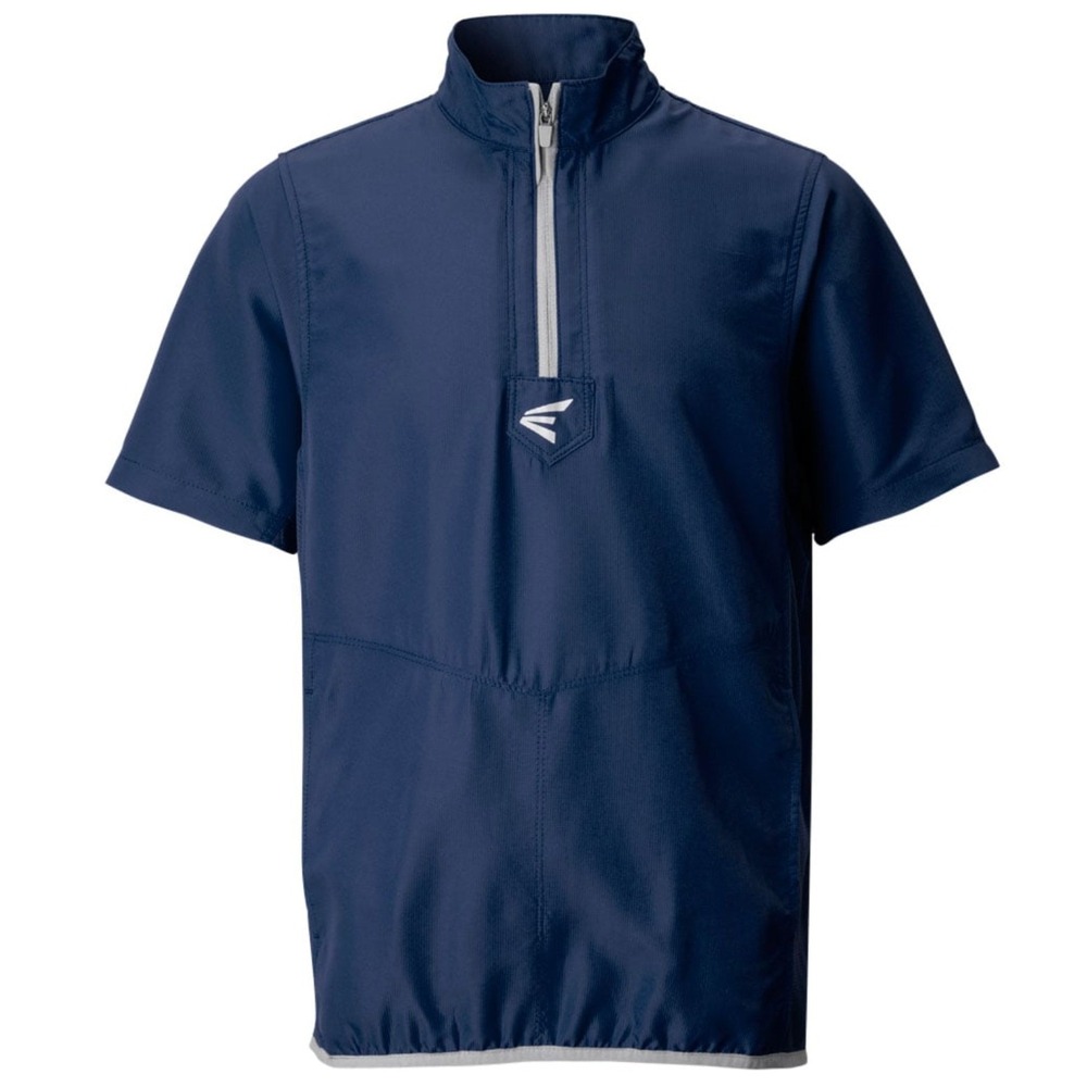 Easton Alpha Cage Jacket Youth YL Navy NEW Short Sleeve Quarter Zip A167513NYYL